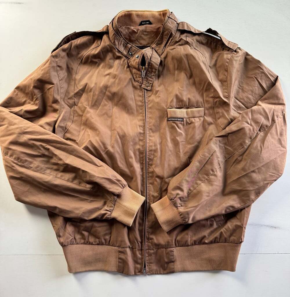 Members Only Vintage Jacket Size 46 Brown Bomber Europe Craft